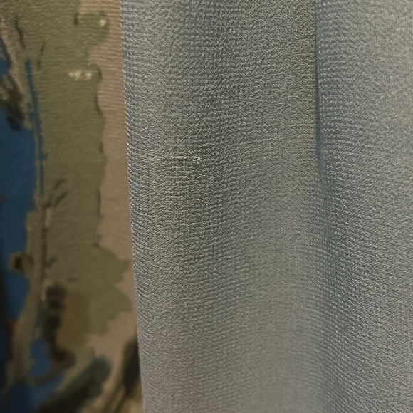 Beautiful gold and teal Floreat Anthropologie dress with a floral pattern - Picture 3 of 3